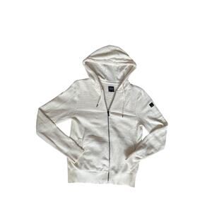 Xios Cream Zip Up Sweater Hoodie - Size M